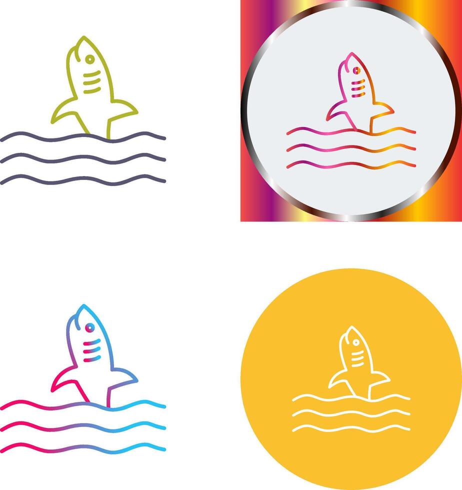 Dangerous Shark Icon Design vector