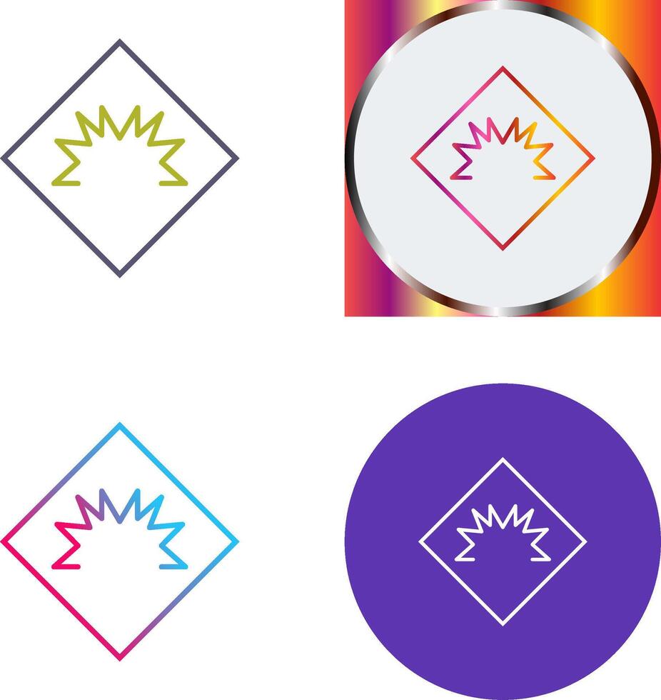 Danger of Welding Flash Icon Design vector