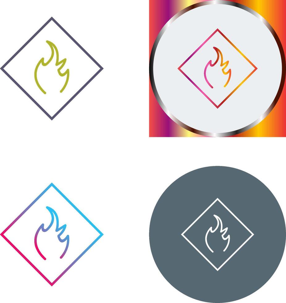 Danger of Flame Icon Design vector