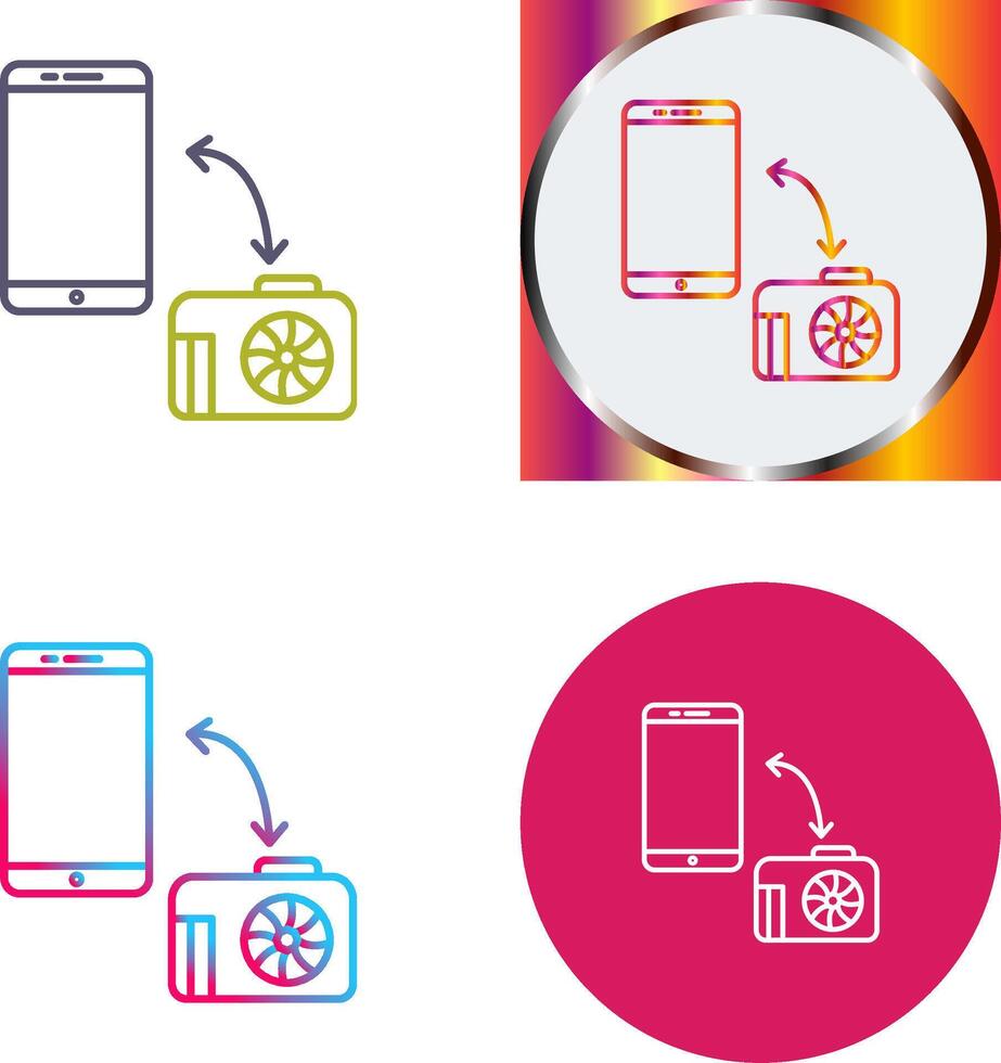 Unique Transfer Images Icon Design vector