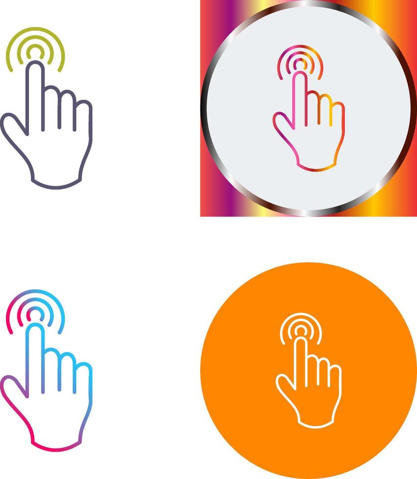 Danger of Hand Press Icon Design vector