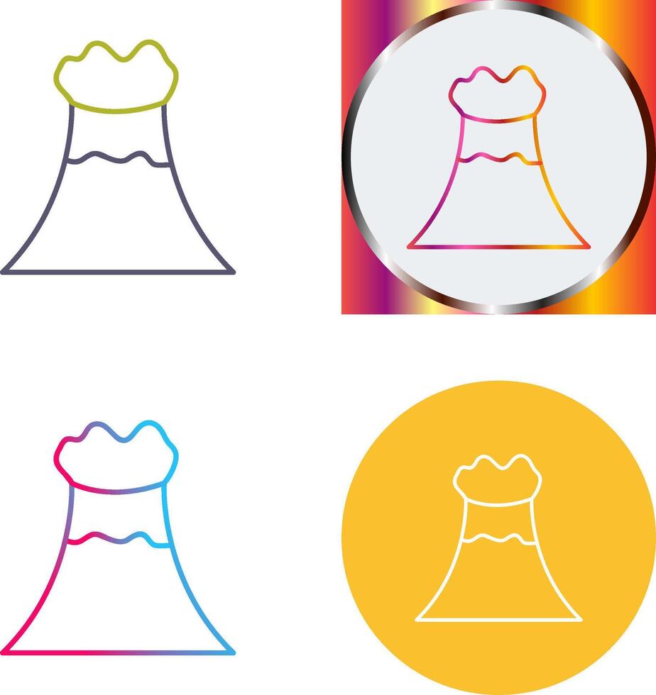 Volcano Icon Design vector