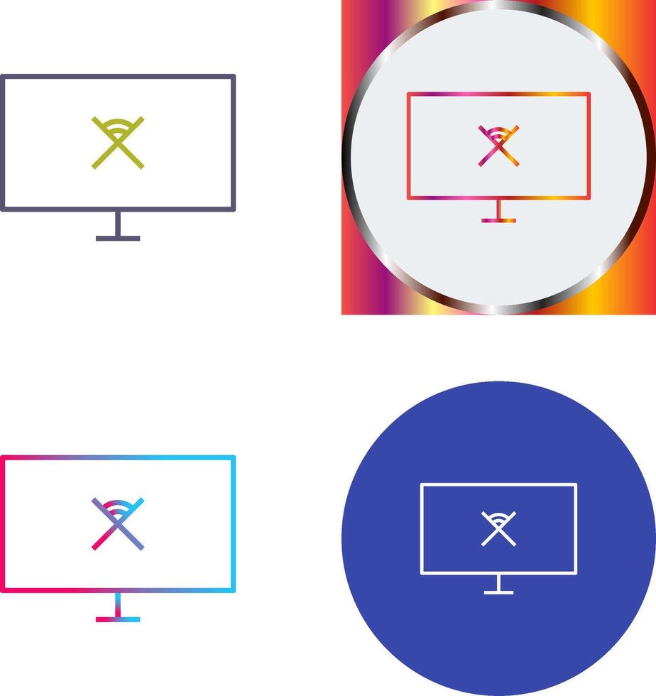 Unique Disconnected Network Icon Design vector