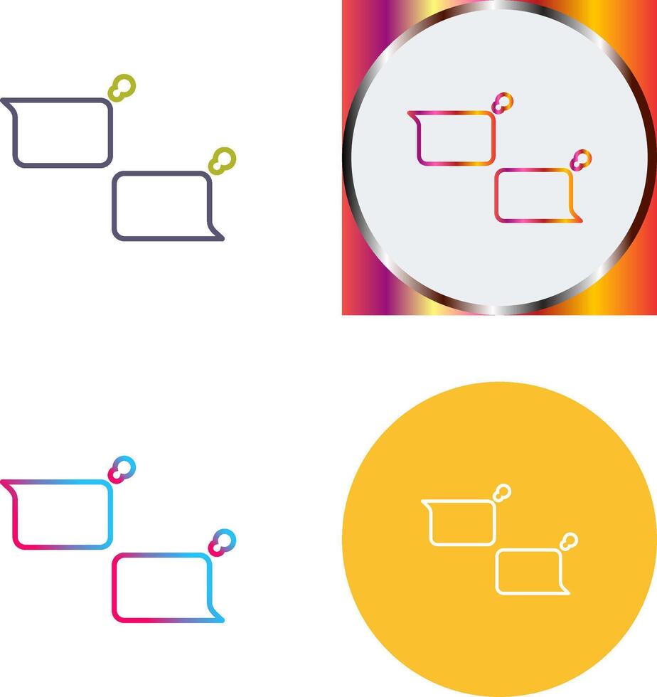 Unique Chatting Icon Design vector