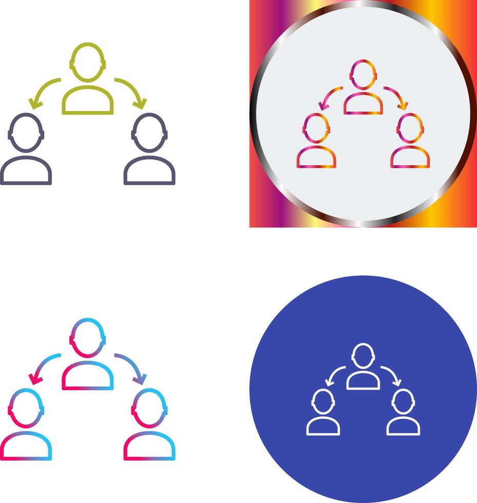 Unique Connected Profiles Icon Design vector