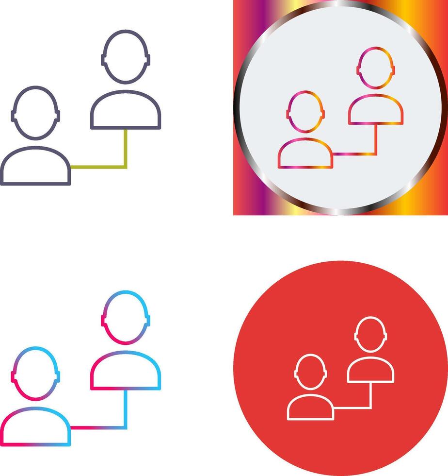 Unique Connected Profiles Icon Design vector