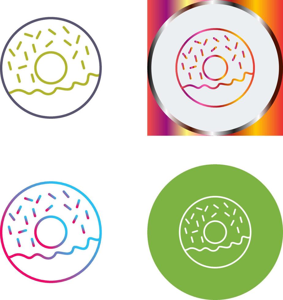 Doughnut Icon Design vector