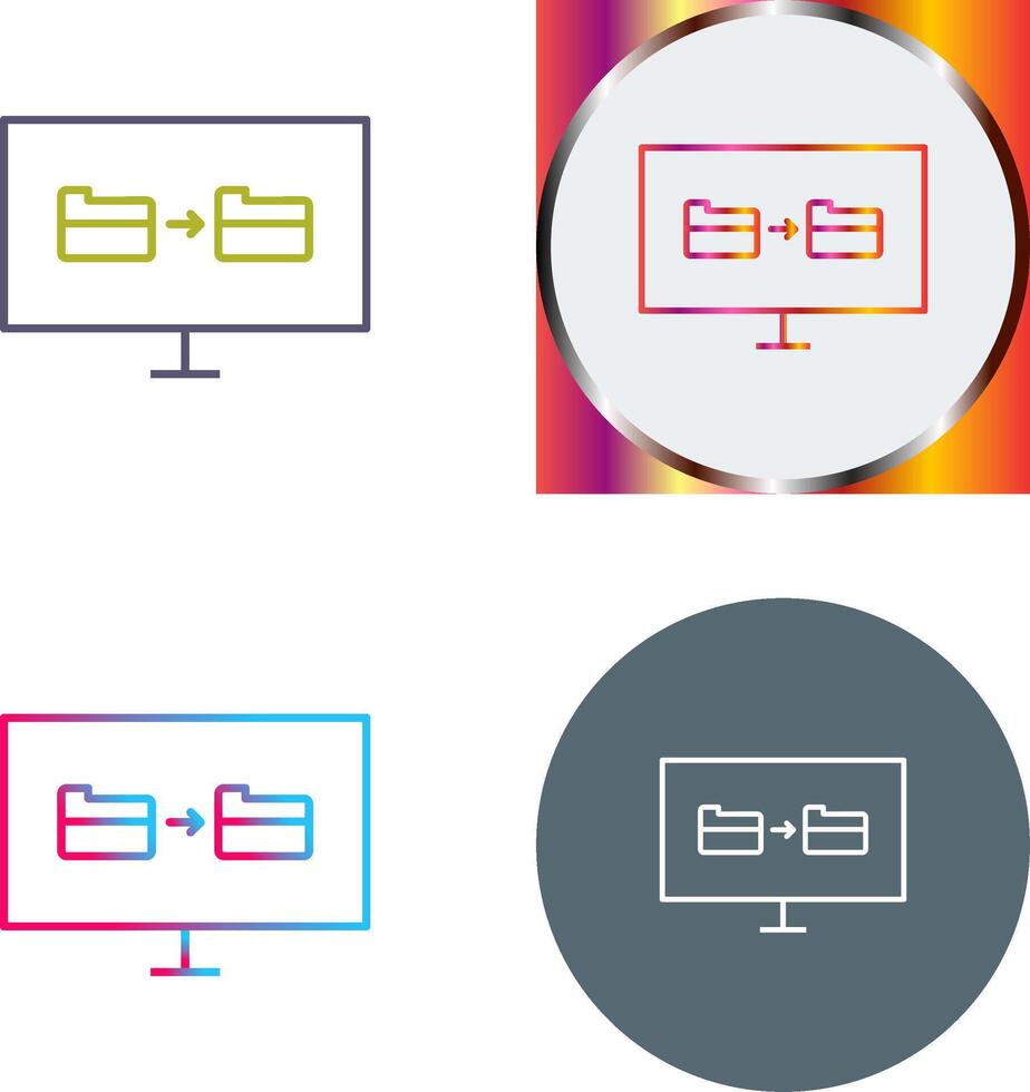 Unique File Sharing Icon Design vector