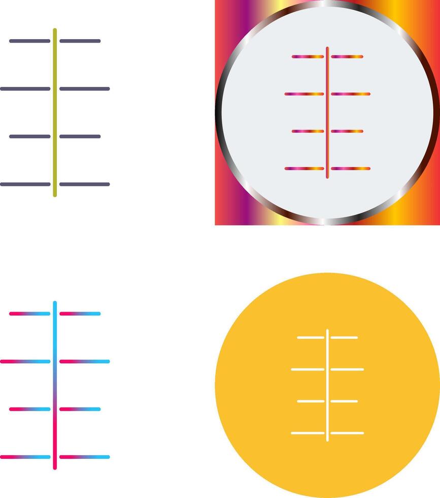 Unique Center Align Icon Design vector