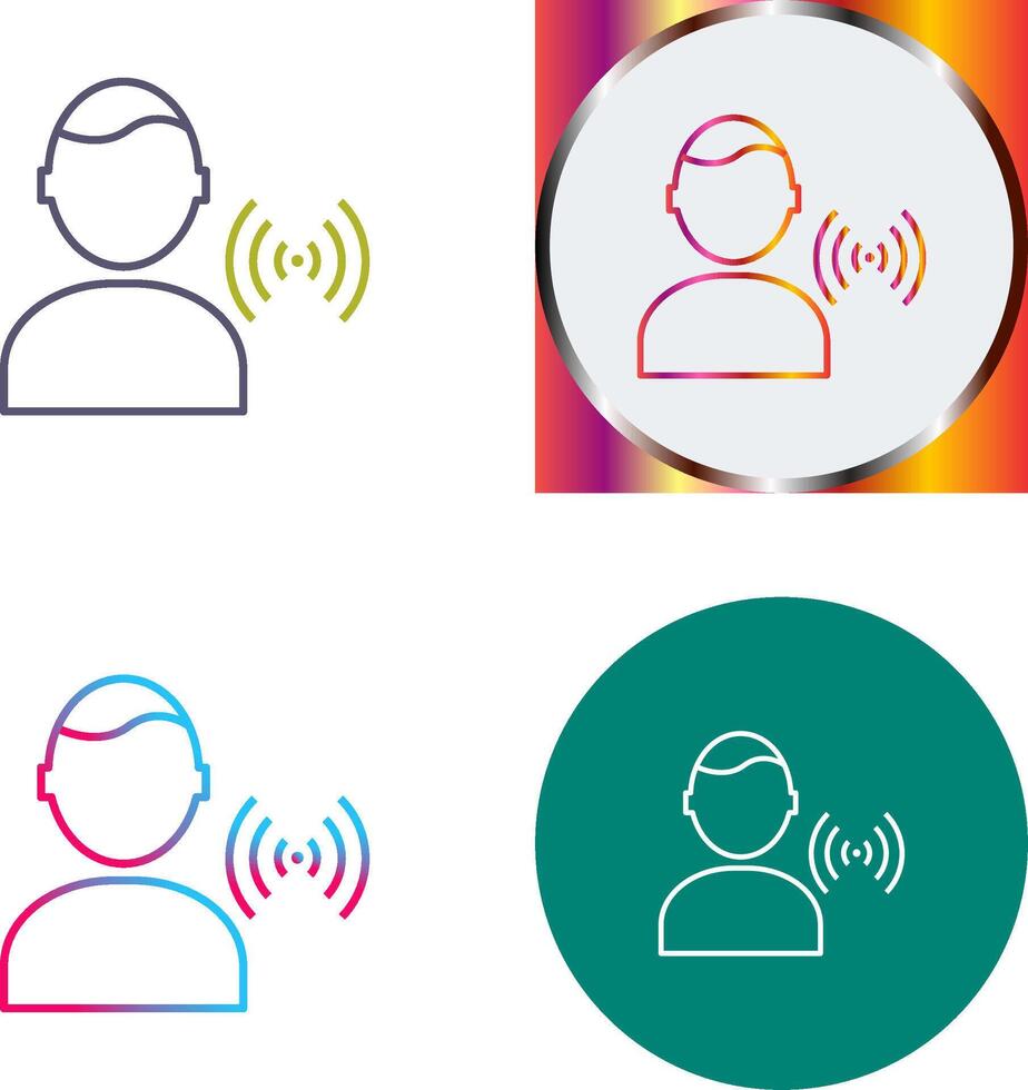 Unique Signal on User Icon Design vector