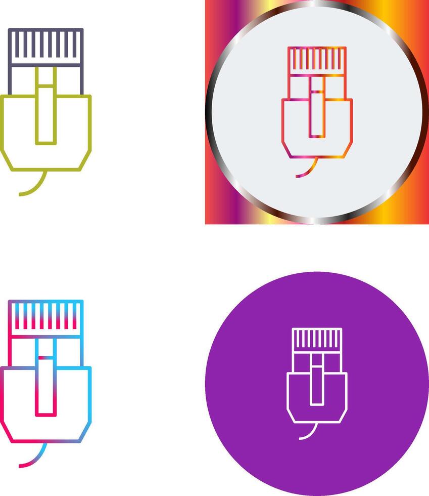 Unique Internet Cable Icon Design vector