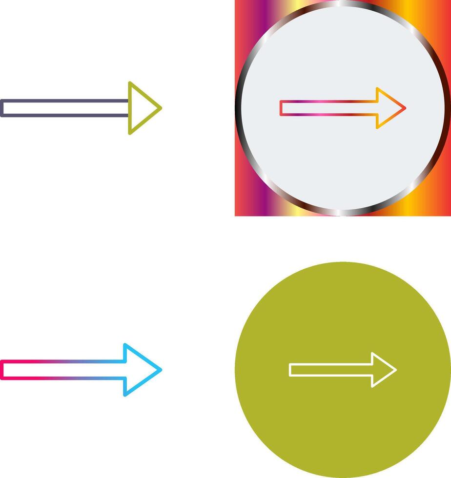 Unique Right Arrow Icon Design vector