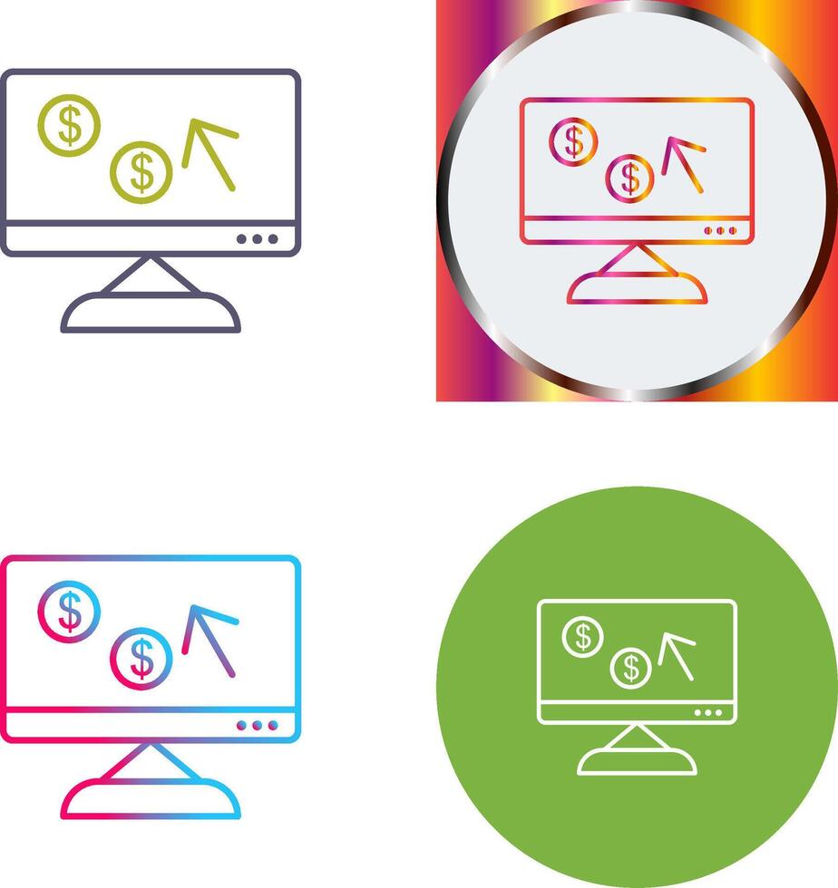 Unique Pay Per Click Icon Design vector