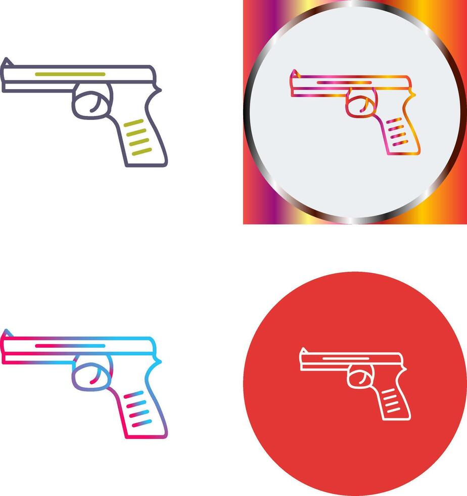 Unique Pistol Icon Design vector