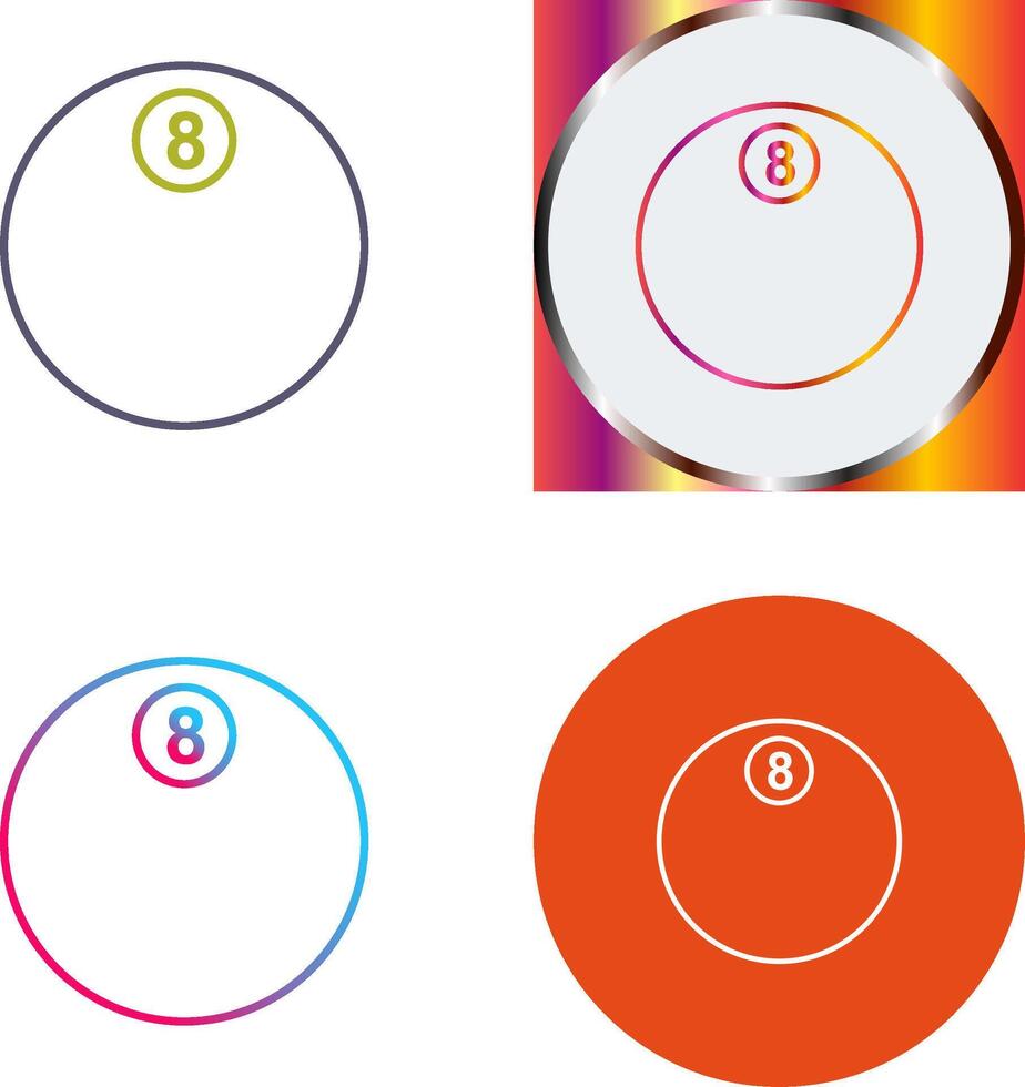 Unique Eight Ball Icon Design vector