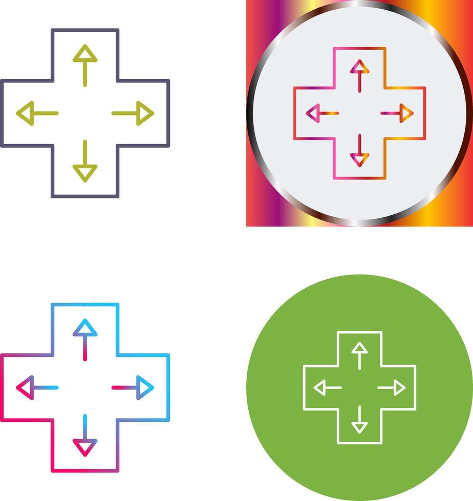 Unique Direction Keys Icon Design vector