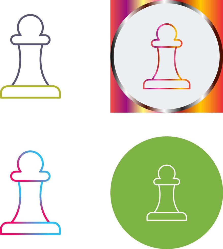 Unique Pawn Icon Design vector