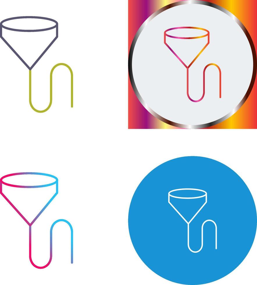 Unique Beer Bong Icon Design vector