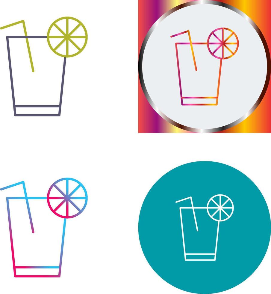 Unique Lemon Juice Icon Design vector