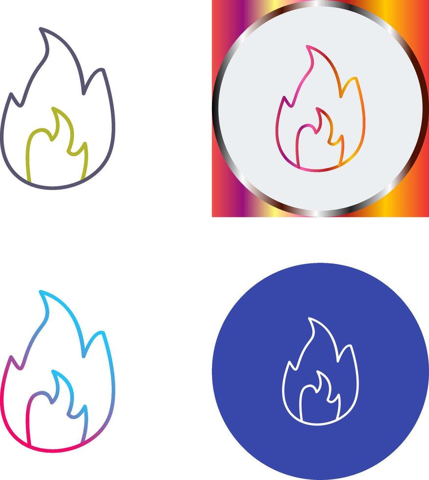 Unique Flame Icon Design vector