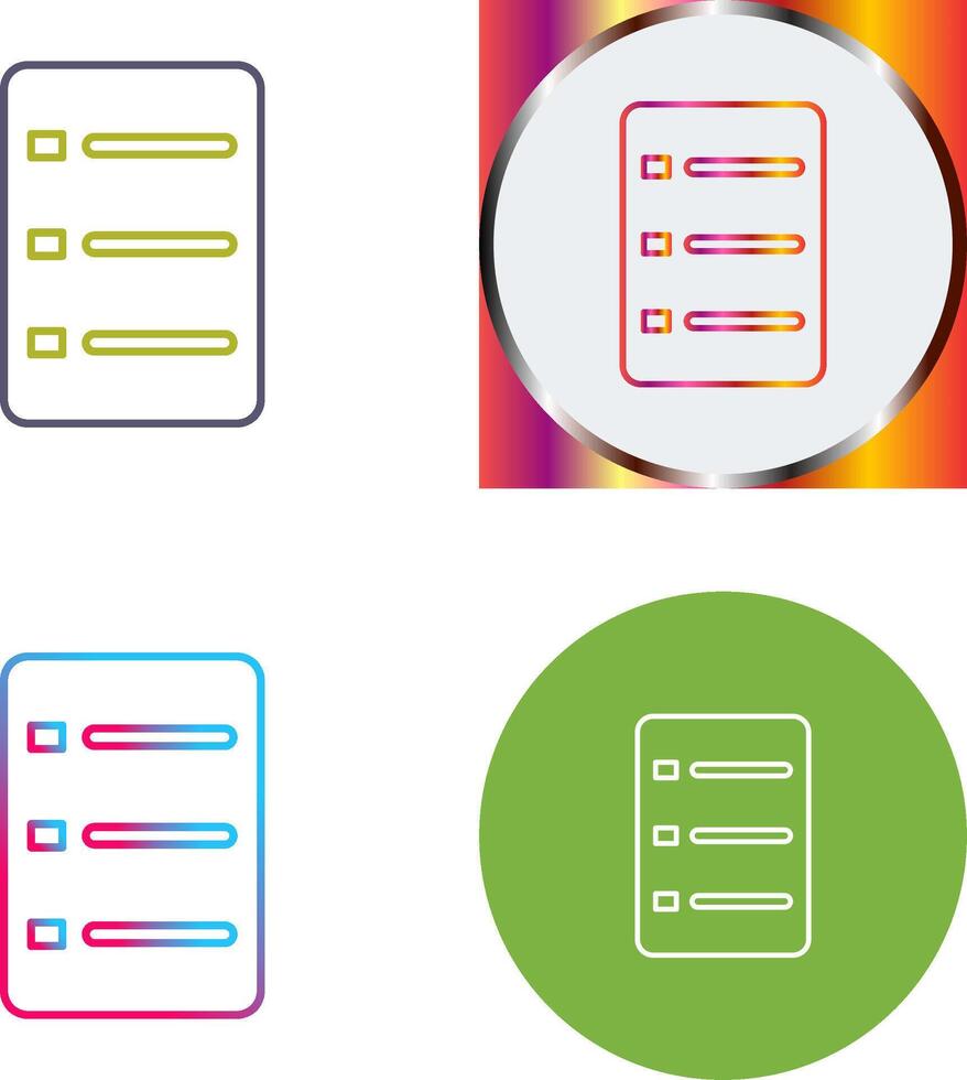 Unique Menu Icon Design vector