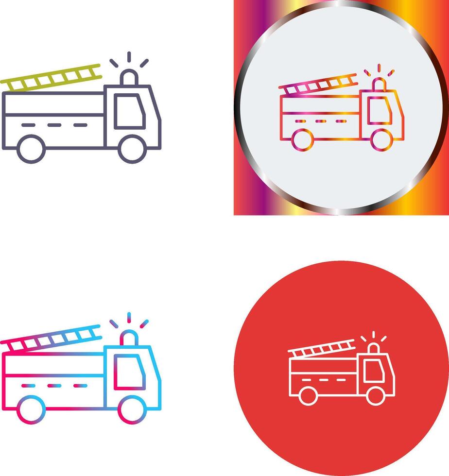 Unique Fire Truck Icon Design vector