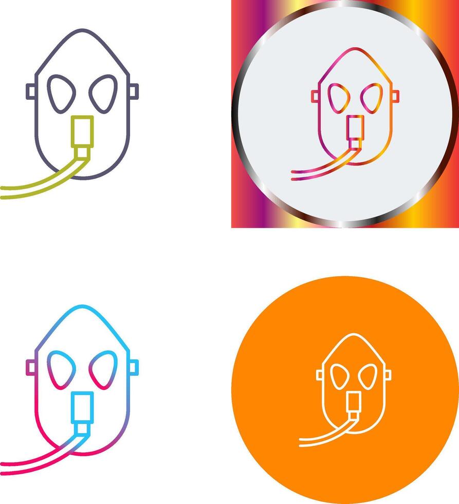 Unique Oxygen Mask Icon Design vector