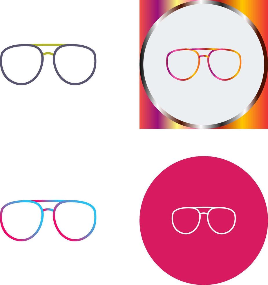 Unique Glasses Icon Design vector
