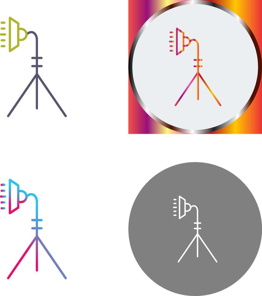 Unique Light Stand Icon Design vector
