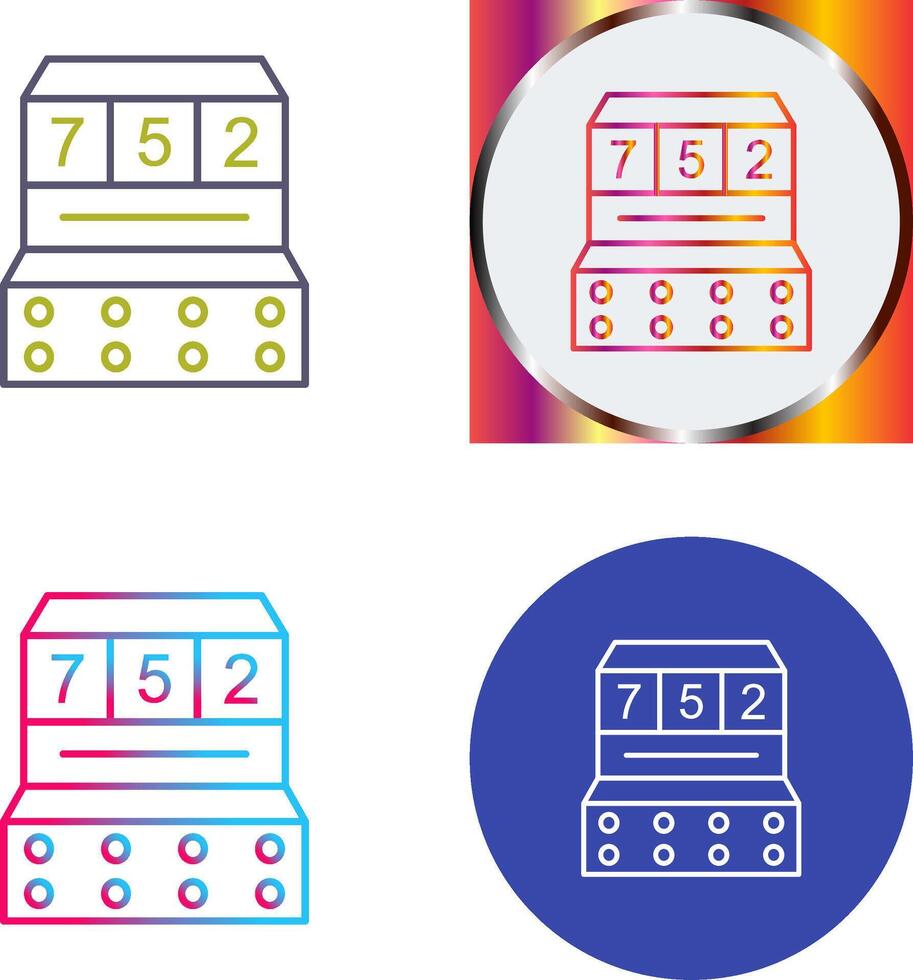 Slot Machine Icon Design vector
