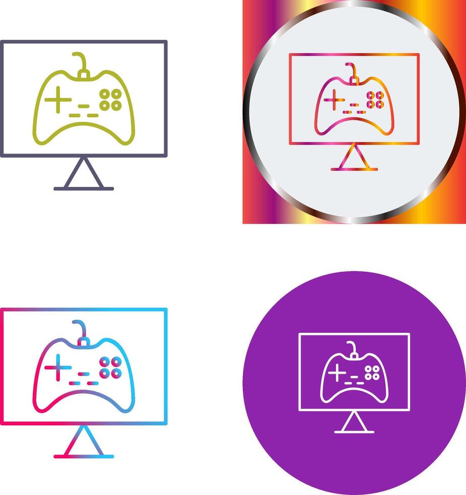 Unique Online Games Icon Design vector