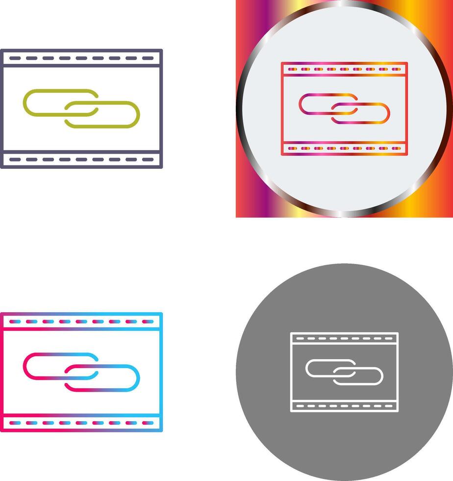 Unique Link Optimization Icon Design vector