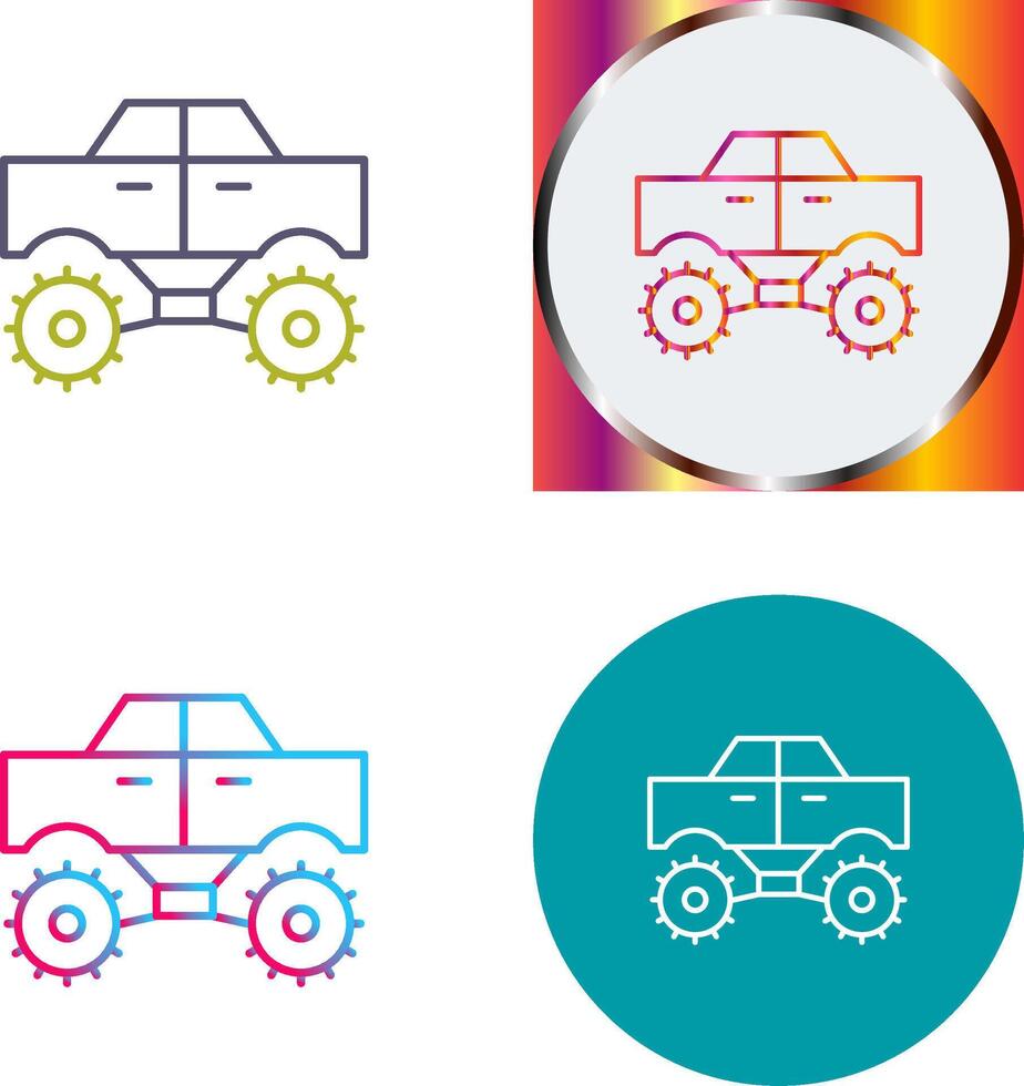 Monster Truck Icon Design vector