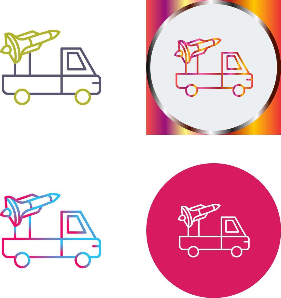 Missile Truck Icon Design vector