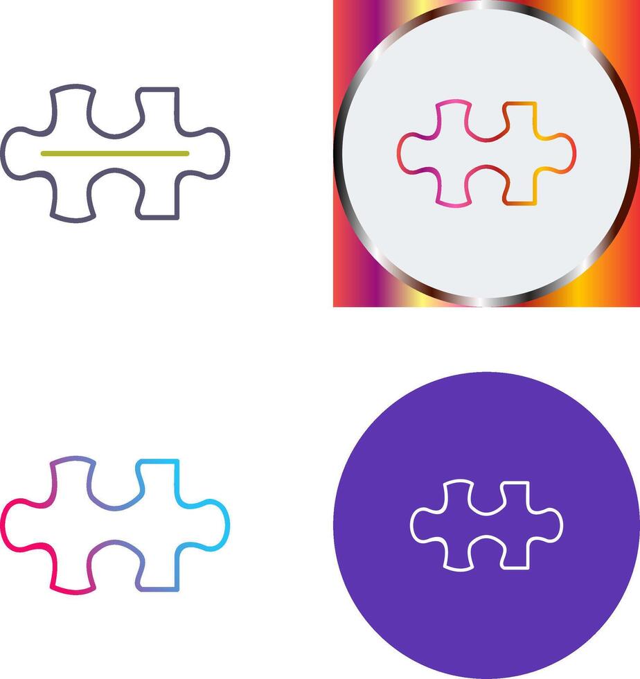 Unique Puzzle Piece Icon Design vector