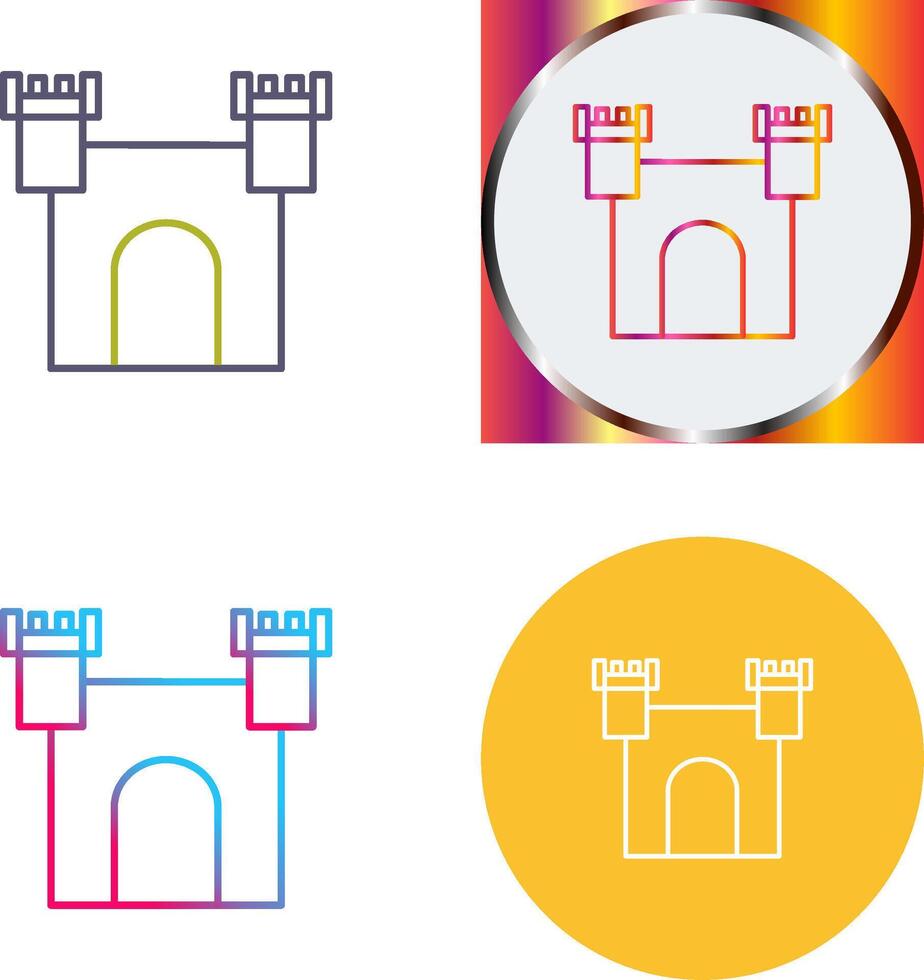 Unique Castle Icon Design vector