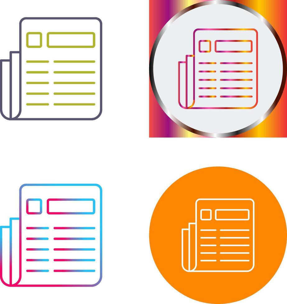 News Paper Icon Design vector