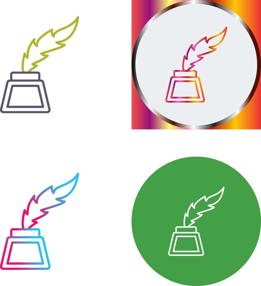 Inkwell Icon Design vector