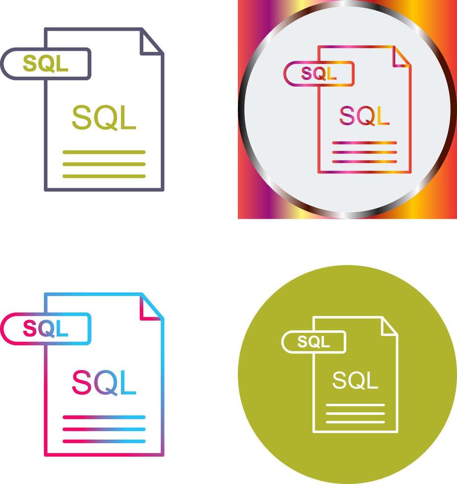 SQL Icon Design vector