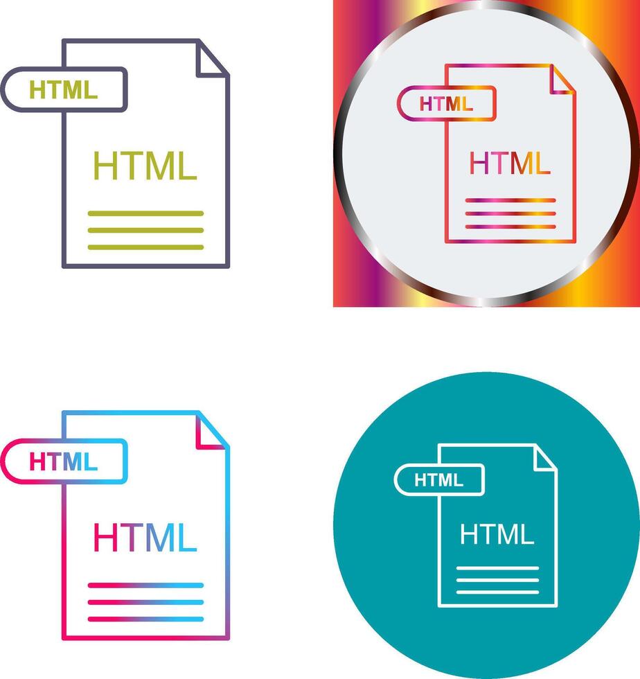 HTML Icon Design vector