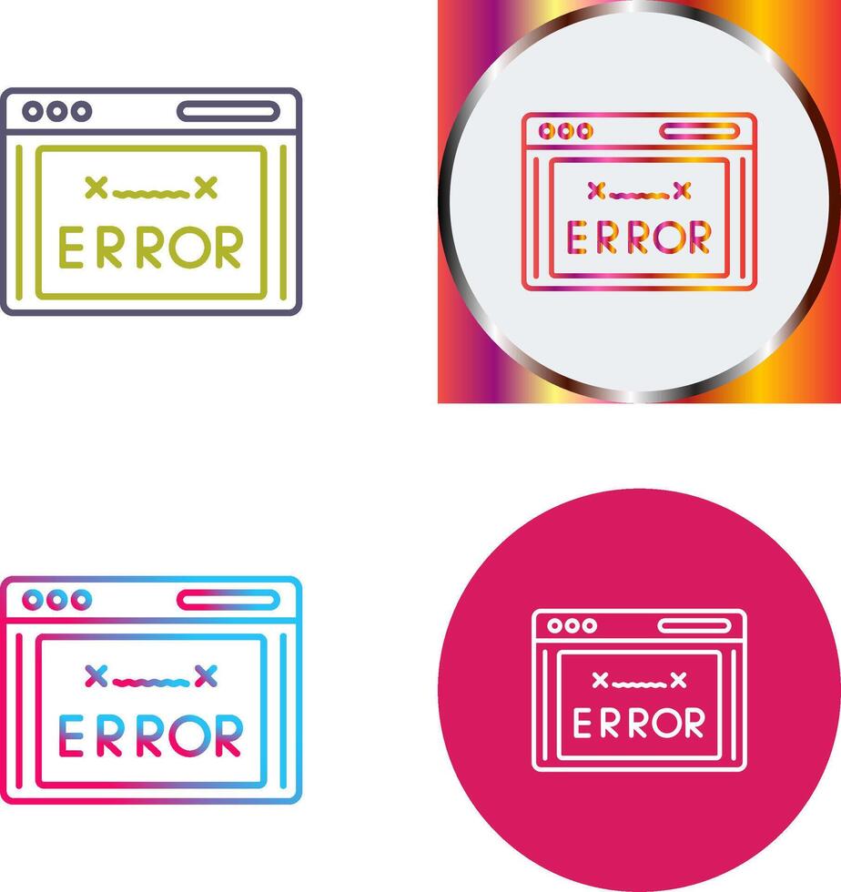Error Code Icon Design vector