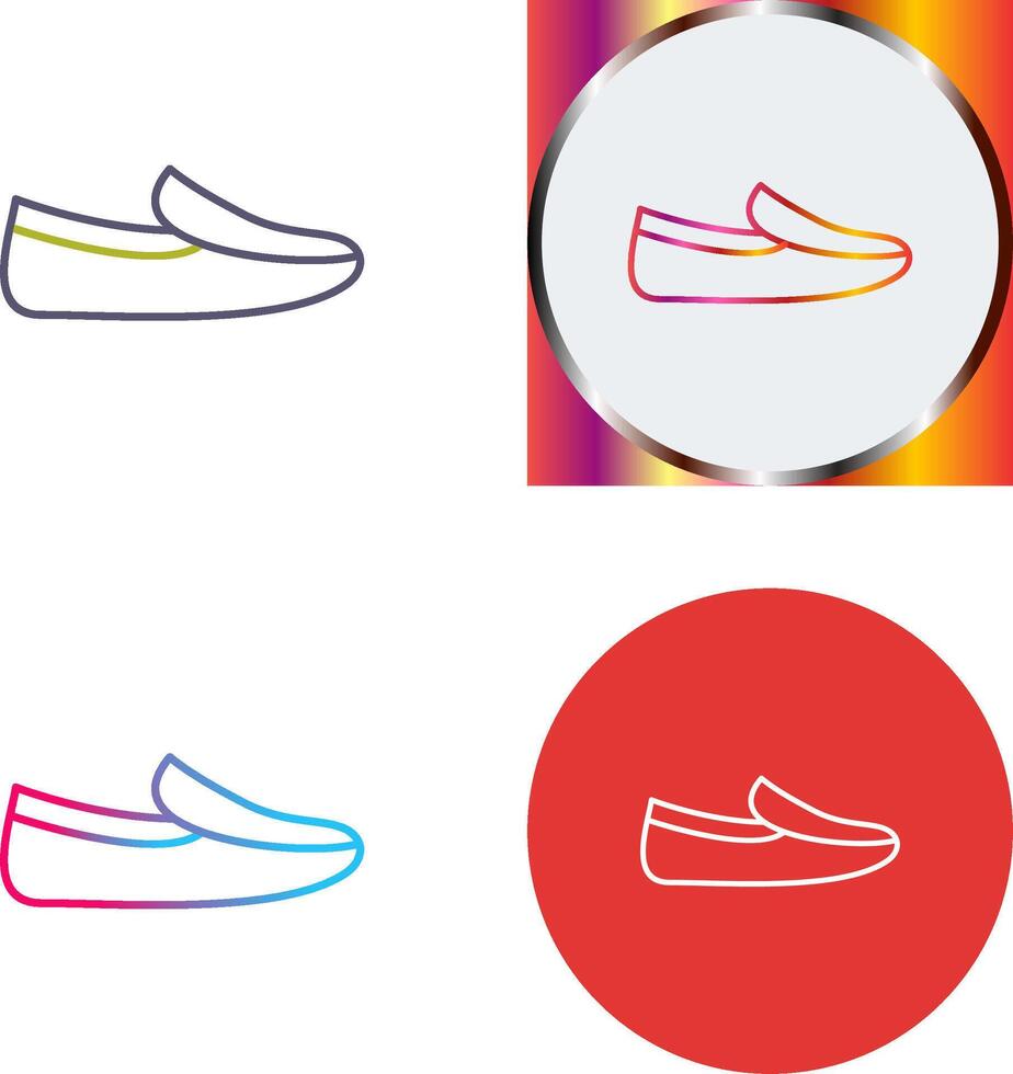Men's Loafers Icon Design vector