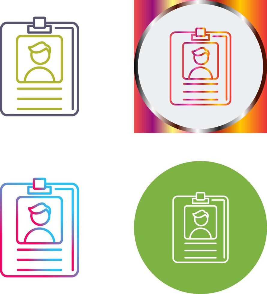 Id Card Icon Design vector