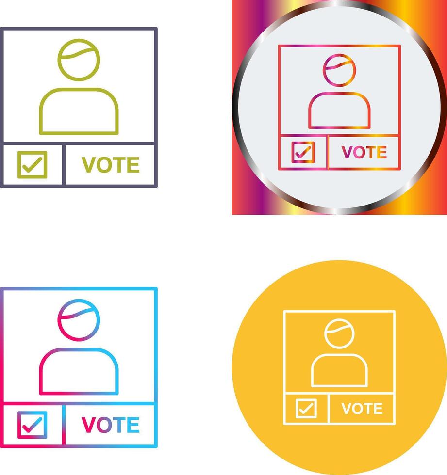 Candidate Banner Icon Design vector