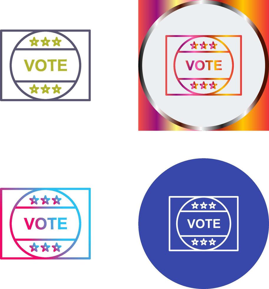 Vote Sticker Icon Design vector