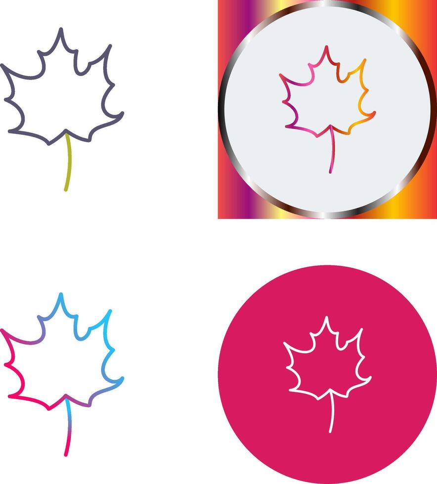 Autumn Leaf Icon Design vector