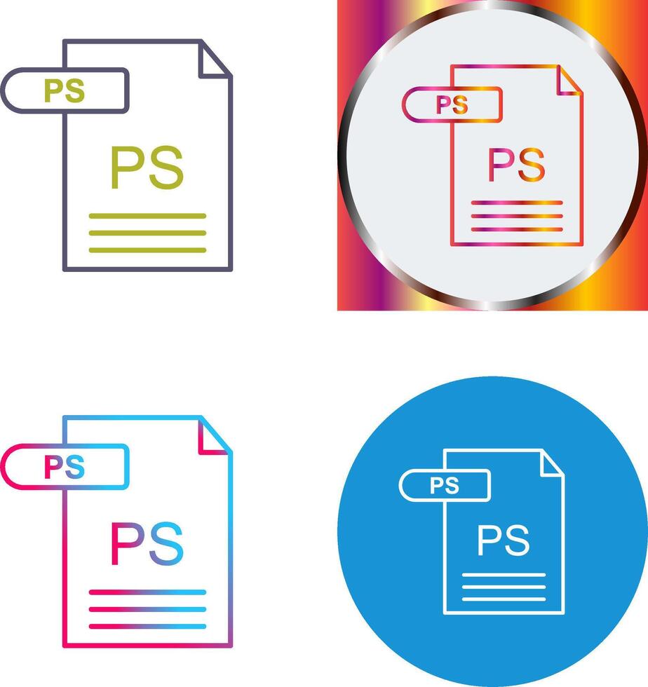 PS Icon Design vector