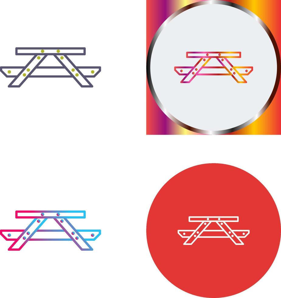 Picnic of Table Icon Design vector