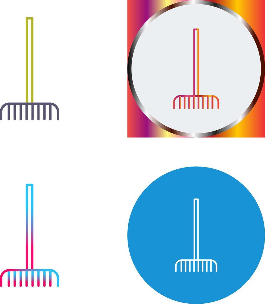Fork picking Leaves Icon Design vector