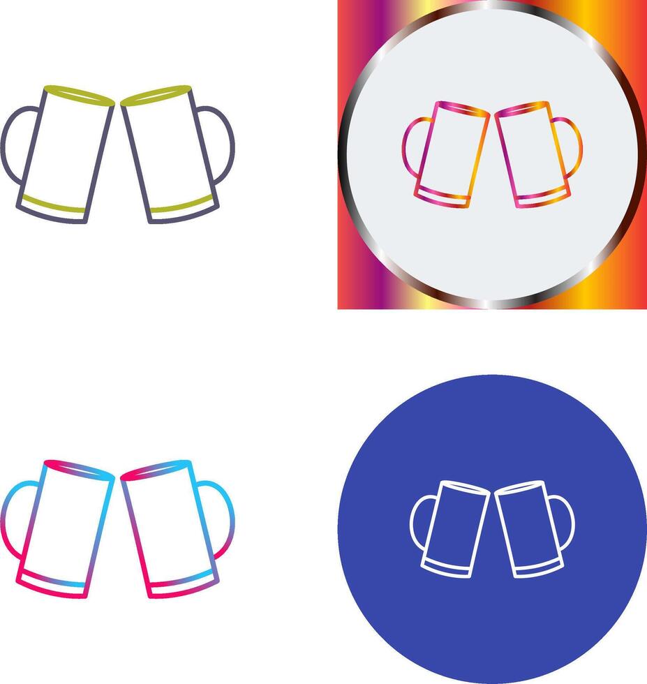 Beers Toasting Icon Design vector